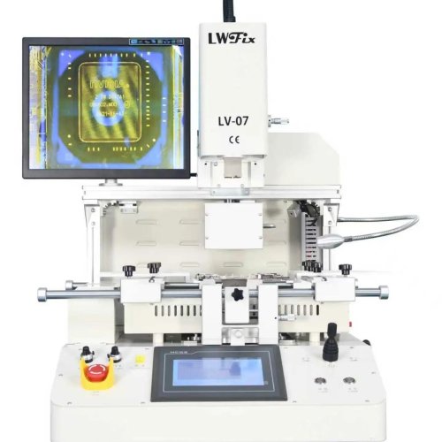 Stasiun Rework BGA Inframerah LV-07 3 Zona Mesin Solder Hot Air Layar Sentuh 4800W Sistem Penyelarasan Optik