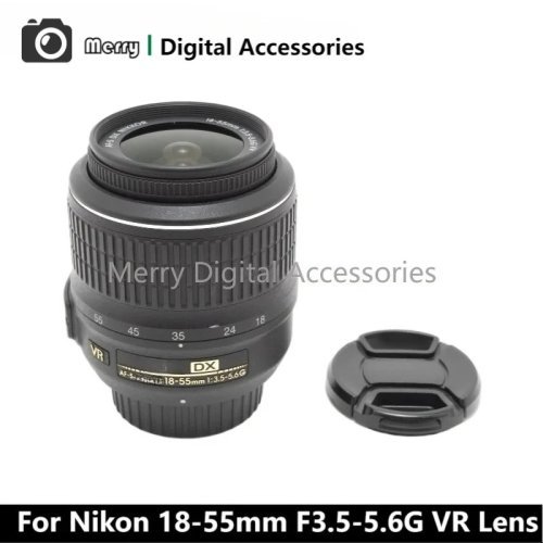 Lensa Nikon 18-55mm f/3.5-5.6G VR Asli untuk Kamera D3100 D3200 D3300 D3400 D3500 D5200 D5500 D7000 D7100 (95% Baru)