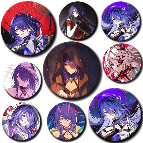 Pin Anime Acheron 58mm, broche de esmalte macio para mochila e roupa, presente criativo