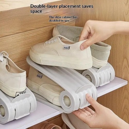 Étagère à chaussures sous le lit, réglable en hauteur, pour talons, baskets et pantoufles