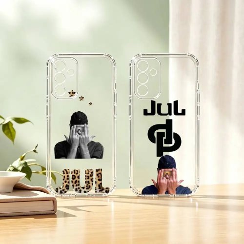 Coque transparente en silicone souple pour Samsung Galaxy A10 A12 A20 A21S A30 A31 A40 A50 A51 A52 A70 A71 - Design Rapper J-Julien Mari