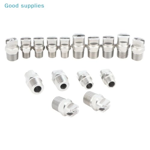 Vòi phun hình quạt phẳng bằng thép không gỉ 1/8" 1/4" cho vệ sinh công nghiệp và loại bỏ bụi