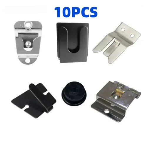 10pcs Klip Mikrofon Walkie-Talkie untuk Mobil, Cocok untuk Baofeng Yaesu Kenwood ICOM Motorola