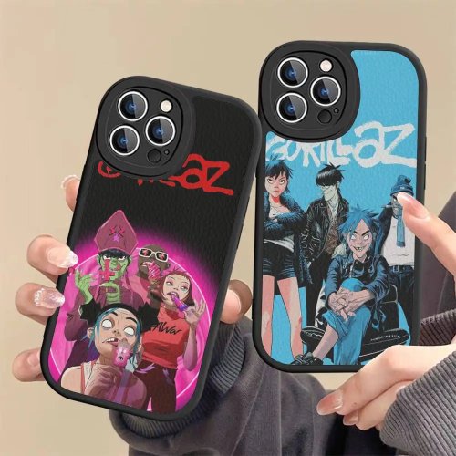 Casing HP Virtual Band G-Gorillaz Untuk iPhone 16 15 14 13 12 11 Pro Max Plus Kulit Softcase