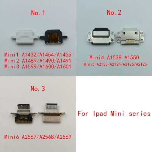 5-10個 USB充電コネクタ iPad Mini 1-6 対応 充電ポート交換用 (A2567 A2568 A2569 A2133 A2124 A2126 A2125 A1538 A1550)