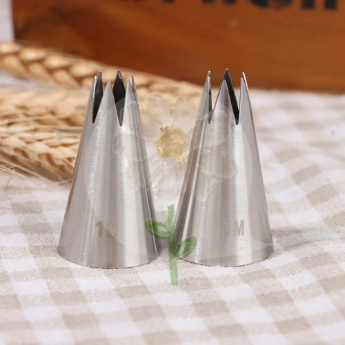1M Straight 6-Tooth 304 Stainless Steel Cake Cream Decorating Piping Nozzle Tip