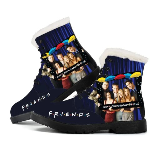 Botas de felpa Friends TV para pareja – impermeables, casuales y ligeras