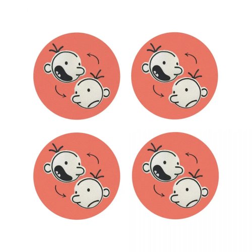 Sous-verres et sets de table Journal d'un dégonflé, lot de 4, antidérapants, isolants, pour café, décoration de cuisine et de table