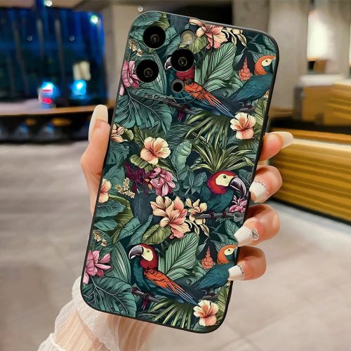 Coque de téléphone souple et résistante aux chocs avec motif floral et oiseaux pour Xiaomi Poco M8 5G, F7, F6, F5, X7, X6, X5, M6 Pro