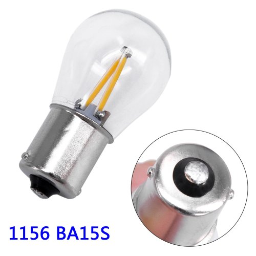 2 قطعة لمبات LED DC8-28V صفراء لإشارات الانعطاف، الرجوع للخلف، الفرامل، والوقوف
