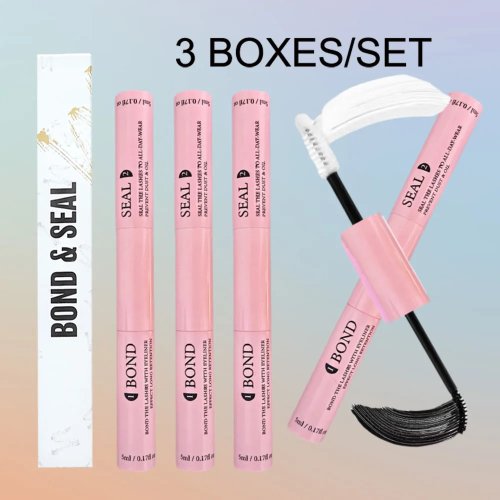 Pegamento para Pestañas y Sellador 10ml, Pegamento y Sello para Pestañas Individuales, Súper fuerte, Kit de Extensión de Pestañas con Removedor 5ml y Pinzas
