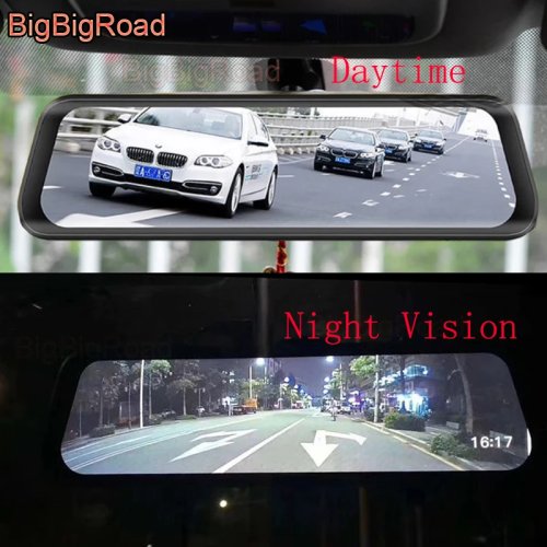 BigBigRoad Camera Hành Trình cho BMW 3 Series GT 325i 318i 320i 330i 328i 316i e90 Gương Chiếu Hậu Màn Hình Cảm Ứng IPS