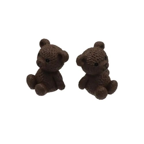 Süße Mini-Bärenfigur für Mikrolandschaft-Dekoration, lustige Cartoon-Tierstatue, handgefertigtes Kunststoff-Ornament für Zuhause