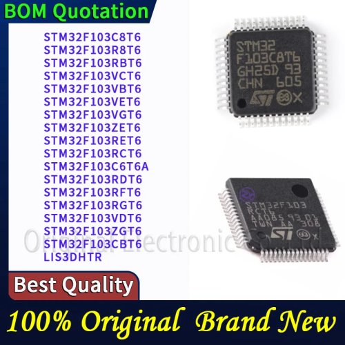 STM32F103 Microcontroller (C8T6, R8T6, RBT6, VCT6, VBT6, VET6, VGT6, ZET6, RET6)