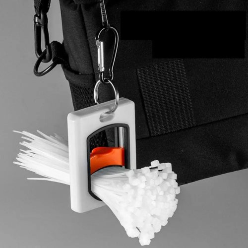 Fluorescent Square Cable Tie Organizer - Portable Reusable Storage Holder for Cable Ties
