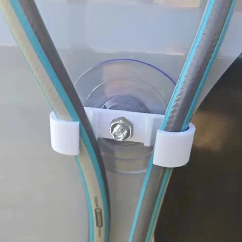 Support de tuyau de remplissage de réservoir d'eau, plastique blanc avec ventouse, pour camping-car, caravane et camper