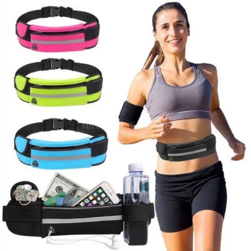 Riñonera para Correr para Mujeres y Hombres, Cinturón Deportivo con Bolsillo para Móvil, Riñonera de Gimnasio para Running, Jogging, Ciclismo