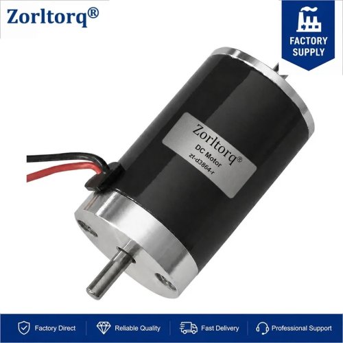 Moteur à courant continu à balais compact, haute performance, 12V/24V, 2000-6000 tr/min, faible bruit, bobinage en cuivre pur