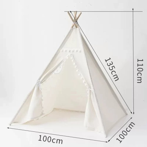 Tipi per bambini da interno, casetta da gioco con piscina di palline, portatile e pieghevole, per bambina piccola, 1.6m/1.3m