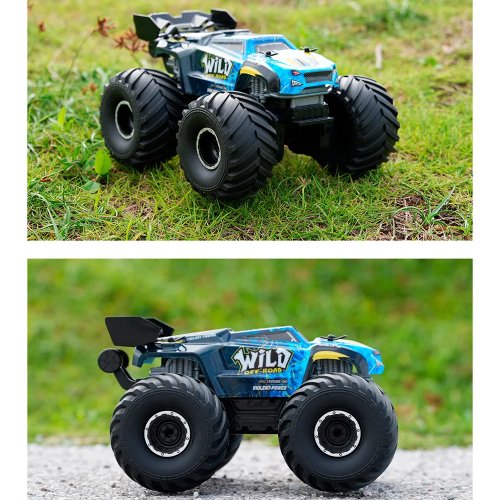 Auto telecomandata monster truck anfibio 4WD fuoristrada terra e acqua giocattolo