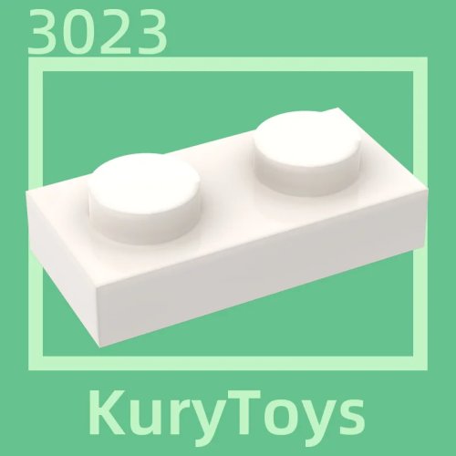 10 pezzi di piastre 1x2 per mattoncini da costruzione MOC DIY