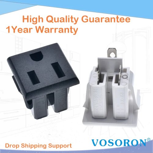 1 pz Presa di corrente tipo US 125V 15A 3 terminali in plastica