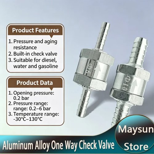 High Pressure Aluminum Alloy One Way Check Valve for Air, Oil, Water, and Gas Pipelines