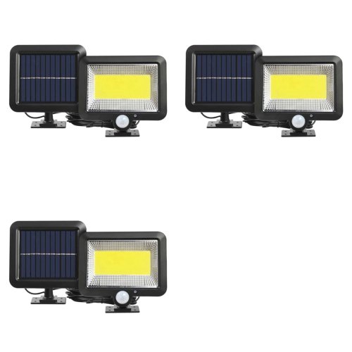ソーラー人感センサーライト 100LED COB IP65防水 壁掛け 屋外 ガーデンライト 超明るい