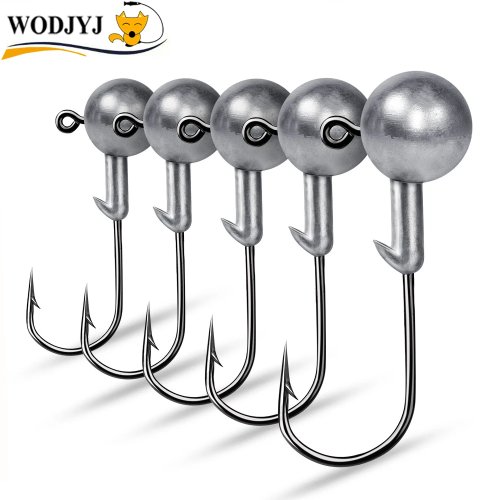 Anzuelos con cabeza de jig para pesca, 1g-28g, señuelos blandos y duros