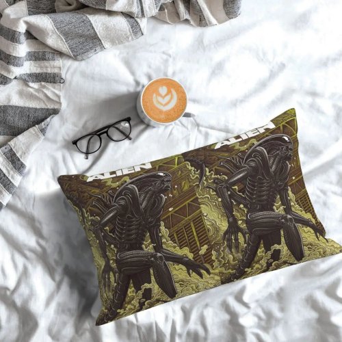 Funda de Cojín Rectangular de Alien Película, Decorativa para Dormitorio