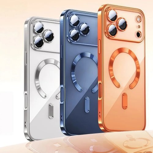 Funda bumper transparente MagSafe de lujo para iPhone 17 Pro Max/Pro/Air
