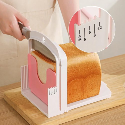 Suporte fatiador de pão multifuncional dobrável – Guia de corte de pão DIY para pão caseiro