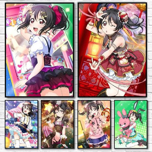 โปสเตอร์อนิเมะ Love Live! Nico Yazawa - พิมพ์ HD, ศิลปะติดผนังวินเทจสำหรับตกแต่งห้องเรียนที่บ้าน
