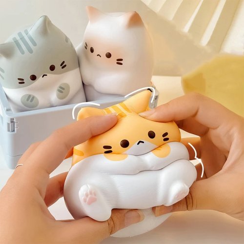 Kat stressbal van PU, langzaam terugverend, cartoon tafeldecoratie
