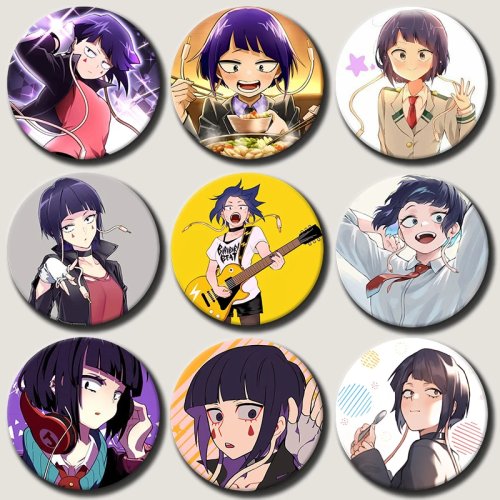58mm Anime Kyoka Jiro Button Pin Broche Speld, Hero Cartoon Badge voor Rugzak en Kleding, Cadeau