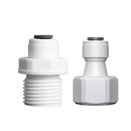Adapter voor onderbouw filter, 1/4 naar 1/2 inch aansluiting, RO-koppeling, POM kunststof, gereedschapvrije installatie