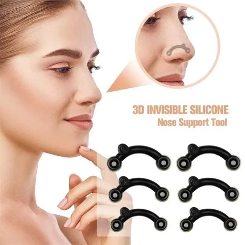 Moldeador de Nariz Invisible, 3 Tallas, Enderezador Nasal Sin Dolor, Puente Nasal de Acrílico, Herramienta de Belleza para Adultos y Jóvenes