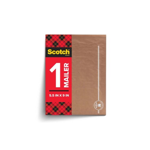 Enveloppe matelassée marron auto-adhésive pour envoi, format 5,5"x9" (14x23 cm), recyclable, taille 0, paquet unique