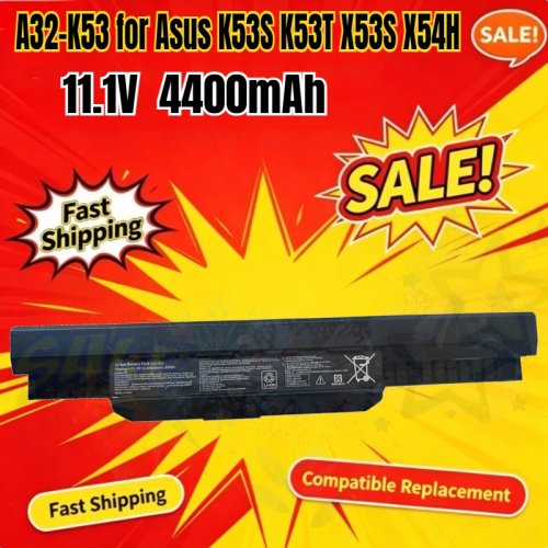 Bateria do laptopa A32-K53 kompatybilna z Asus K53S K53T X53S X54H K53 K53SD K53SV K53U K53E A53S K43E K43S K43SJ K43SV K43U