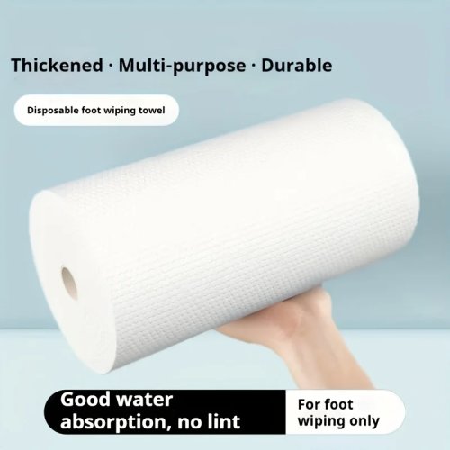 50pcs Handuk Kaki Sekali Pakai, Lembut, Bahan Non-Woven, untuk Rumah, Perjalanan, Hotel