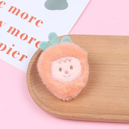Trâm cài trái cây may tay dễ thương, huy hiệu vải bơ và dâu tây, trang trí quà tặng