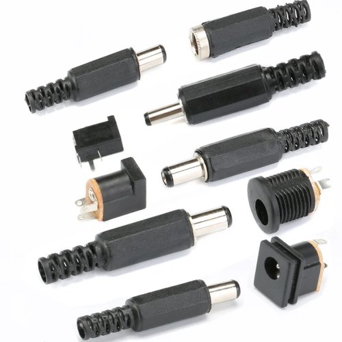 10er Set DC Steckverbinder 5,5x2,1mm & 3,5x1,3mm Buchse/Stecker für Panelmontage