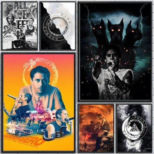 Póster de Canserbero, Cantante Popular, Cuadro de Pared, Decoración para Casa, Bar, Café, Mural