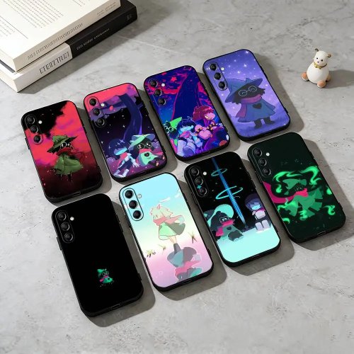 Deltarune Indie Game Telefoonhoesje zwart siliconen zacht voor Samsung Galaxy A73/A72/A71/A70/A53/A52/A51