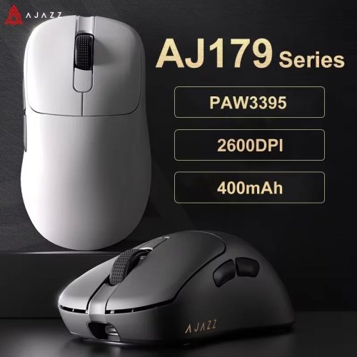 Rato Gaming AJAZZ AJ179 PRO Sem Fios, Leve, PAW3395, Base de Carregamento Magnética, Ergonómico, Macro, para PC e Portátil