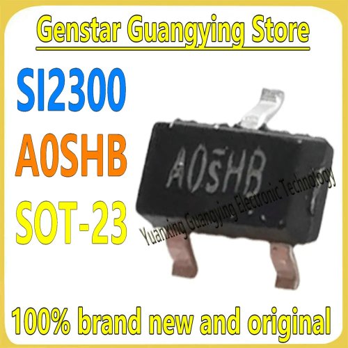 50 قطعة SI2300DS SI2300 A0SHB SOT-23 موسفيت قناة N 6A 20V، أصلي جديد