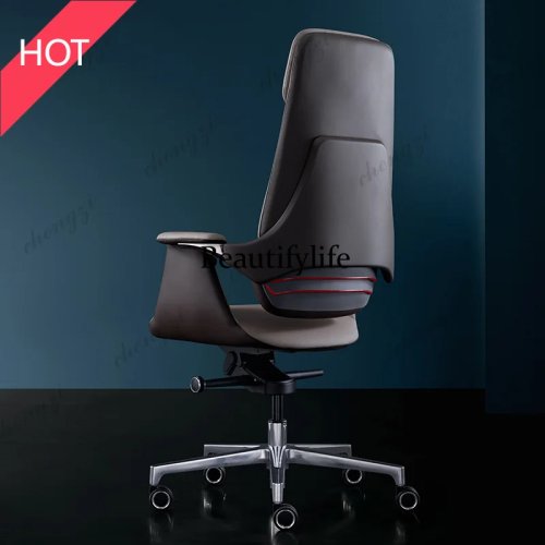 Kursi Kantor Eksekutif Kulit Minimalis Italia Wendy, Putar, Nyaman untuk Bos