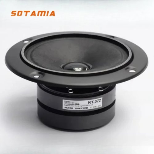 SOTAMIA 1 Stuks Tweeter 3 Inch 6 Ohm 40W Luidspreker voor DIY Bluetooth Speaker, Papieren conus Dubbele magneet