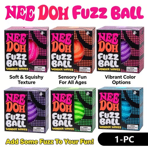 Nee Doh Fuzz Ball Blind Box Serie – Pallina antistress morbida da scrivania, giocattolo divertente per alleviare lo stress
