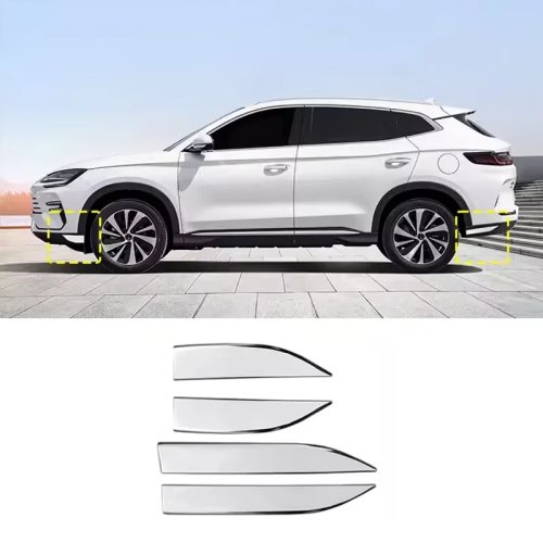 Protetores de cantos dianteiros e traseiros em aço inoxidável para BYD Seal U Song Plus DM-i EV 2023-2024 Decoração exterior do carro